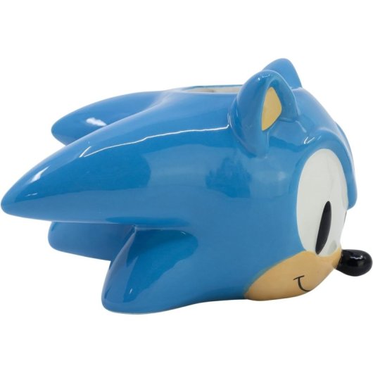 Taza 3d Cabeza De Sonic The Hedgehog Cerámica 400 Mls