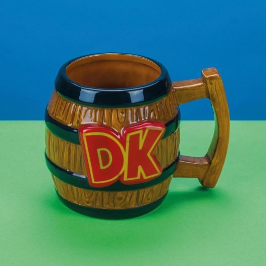 Taza 3d Barril Donkey Kong Nintendo Cerámia 400 Mls