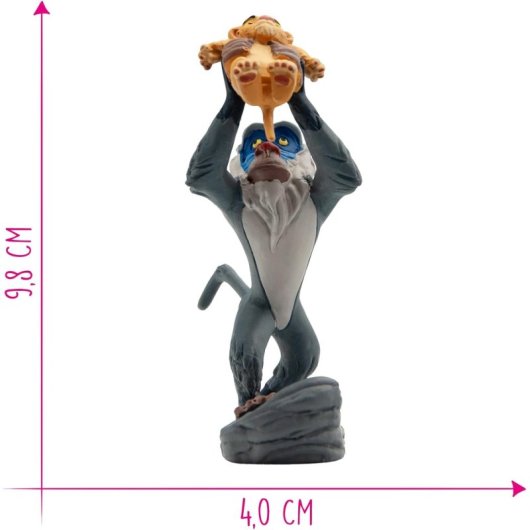 Figura Rafiki Y Simba Pride Rock El Rey León Disney 10 Cms