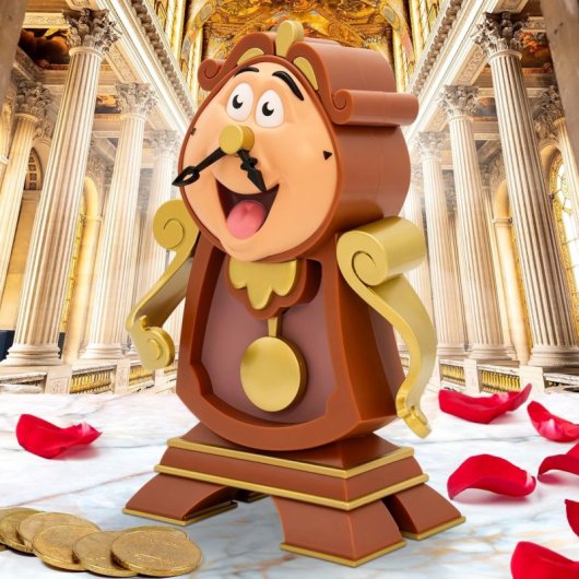 Hucha Reloj Cogsworth La Bella Y La Bestia Disney 25 Cms
