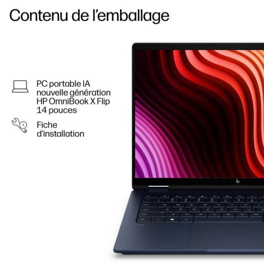 Ordinateur portable HP OmniBook X 14" Intel Core Ultra 5 325 16GB 512GB SSD Intel Graphics Windows 11