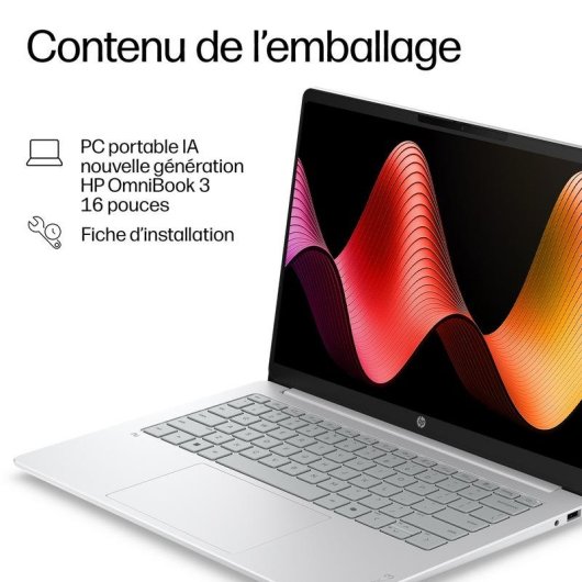 Portátil HP OmniBook 3 16-bz0015nfx 16" Snapdragon X1-26-100 16GB 256GB SSD Adreno Windows 11