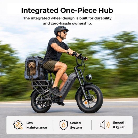 Bicicleta eléctrica fatbike HillMiles MileLink 1 48V 18Ah hasta 120 km