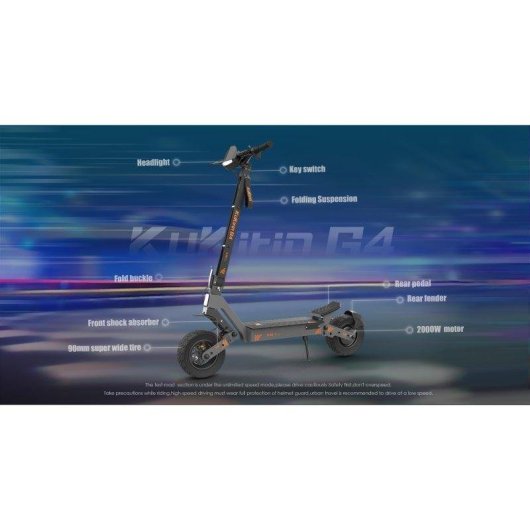 Monopattino elettrico KuKirin G4 60V 20Ah Autonomia 75km Pneumatici 11" Fuoristrada Freni a disco