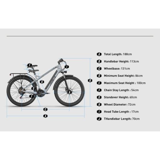 Bicicleta Elétrica Joobike JOO2 48V 16Ah Pneus 29 Polegadas Todo Terreno