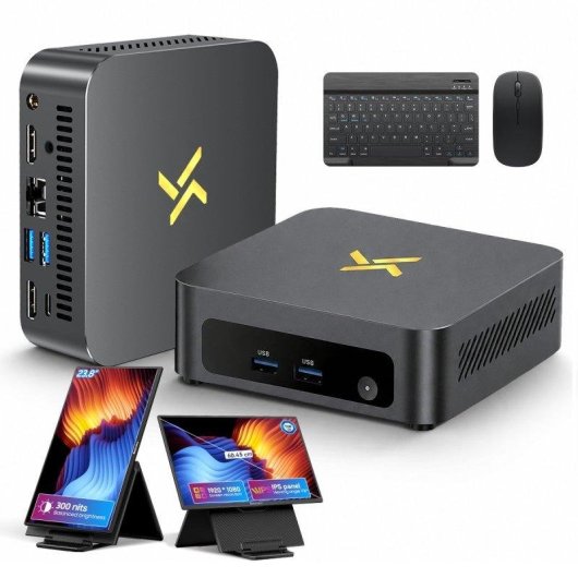 Mini PC Huidun H100 Intel Core 5 210H 16 GB Intel Graphics 512 GB SSD Windows 11 Pro Wi-Fi 6 VESA escritorio compacto