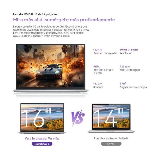 Portatile Blackview GamiBook 6 16" AMD Ryzen 7 7735HS 16GB Radeon 680M 512GB SSD Windows 11 Pro Wi-Fi 6