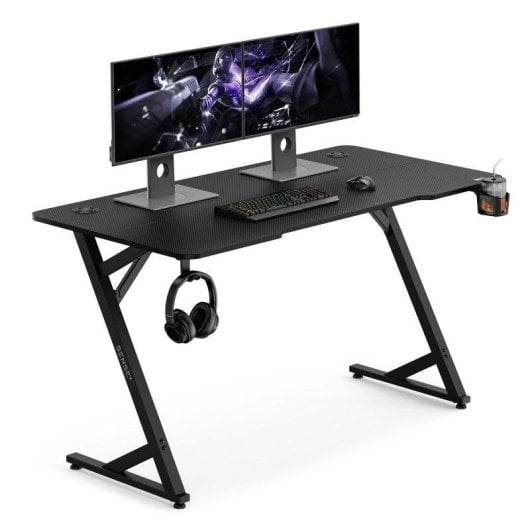 Mesa Gaming Sense7 Vamo 140x70 cm Acero y MDF con accesorios integrados