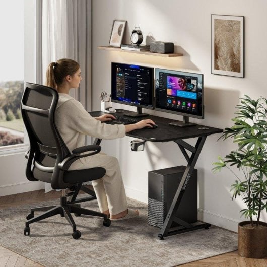 Mesa Gaming Sense7 Vamo 140x70 cm Acero y MDF con accesorios integrados