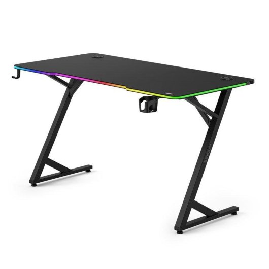 Mesa Gaming Sense7 140x70 cm Acero y MDF LED RGB con mando