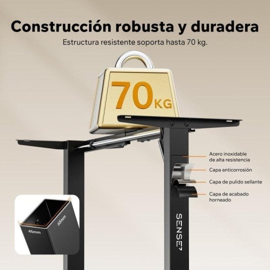 Estructura de Escritorio Elevable Eléctrica Sense7 NOJO Light Negro