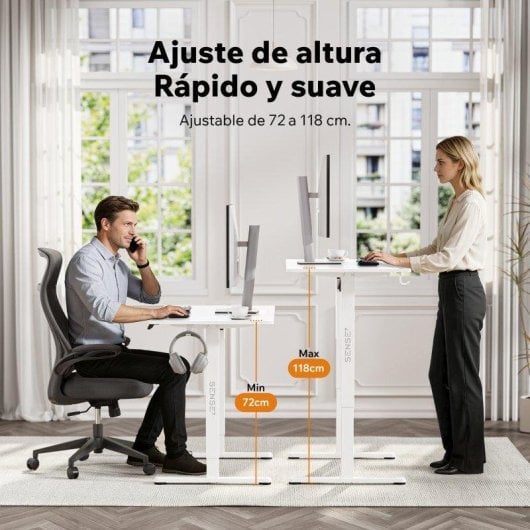 Estructura de Escritorio Eléctrica Sense7 NOJO Light Blanca