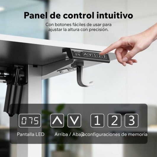 Estructura de Escritorio Eléctrica Sense7 NOJO Light Blanca