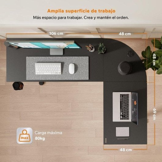 Sense7 RONG Escritorio Esquinero 154x117 cm