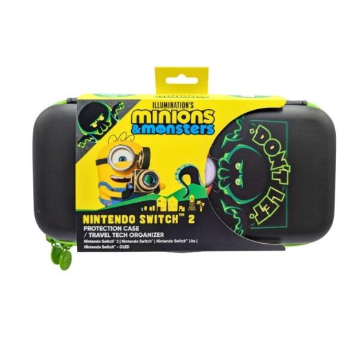 Funda Rígida Transporte Nintendo Switch 2 Minions Monster Lazerbuilt