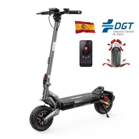 Elektroroller iScooter iX7 Pro 1000W Reichweite 60km 10'' Reifen Federung