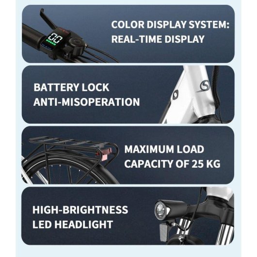 Bicicleta Eléctrica Onesport OT12 250W 36V 27.5" Todoterreno