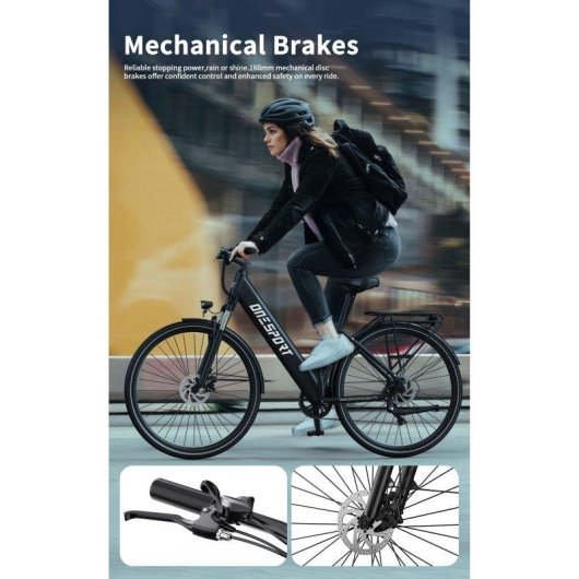 Bicicleta Eléctrica ONESPORT OT12 Motor 250W Batería 36V 13Ah