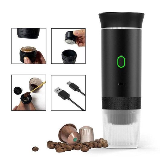 Máquina de café expresso portátil SZSMART KF15 3 em 1 verde