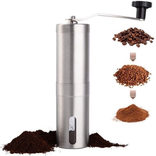 Molinillo de Café Manual SZSMART SY01 18 cm Plata