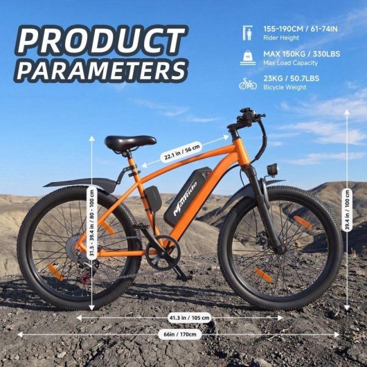 Bicicleta eletrica Aairsk Q7 750W 36V 10Ah