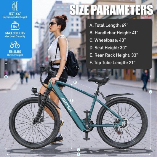 Bicicleta eletrica Aairsk GT300 250W 36V 10Ah 26 polegadas