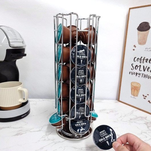 Portacaps Szsmart Xirui01 Dolce Gusto 24 capsule Argento