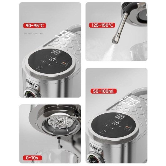Espressomaschine HiBREW H13 1,3L 20 Bar Weiß Touchscreen