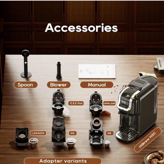 HiBREW H2C Espressomaschine 600 ml 20 Bar 5-in-1 Touchscreen Schwarz