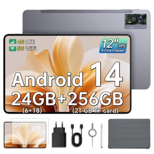 Tablet Oukitel OT5S 4G 12" 6GB 256GB Grigio