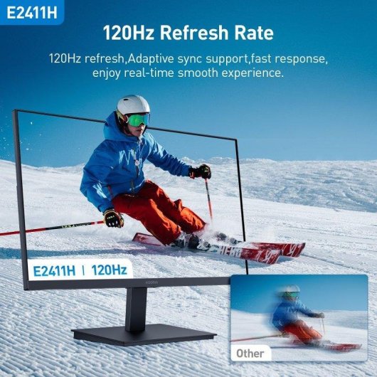Monitor PC KOORUI E2411H 24" FullHD 120Hz IPS Sottile VESA HDMI VGA Inclinabile