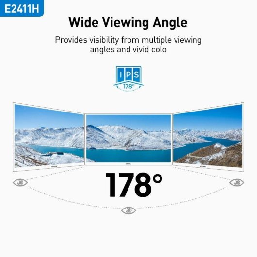Monitor PC KOORUI E2411H 24" FullHD 120Hz IPS Sottile VESA HDMI VGA Inclinabile