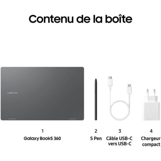 Portátil Samsung Galaxy Book5 360 15.6" Intel Core Ultra 7 256V 16GB 1TB SSD Intel Arc Graphics 140V Windows 11