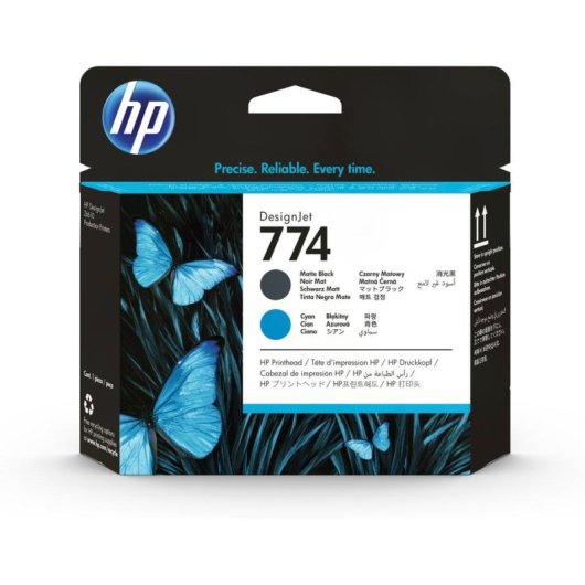 Cabezal de impresión HP DesignJet 774 negro mate y cian para Z6810 y Z6610