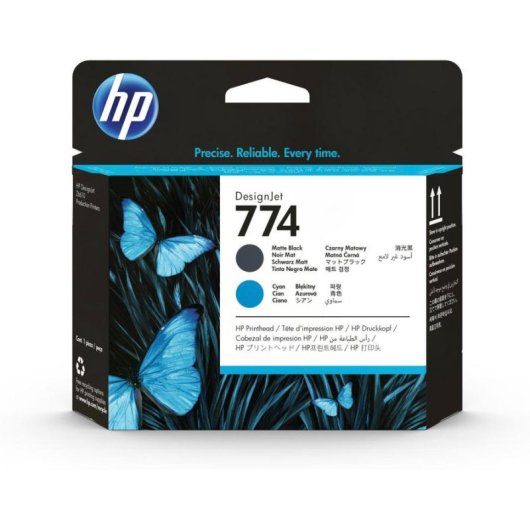 Cabezal de impresión HP DesignJet 774 negro mate y cian para Z6810 y Z6610