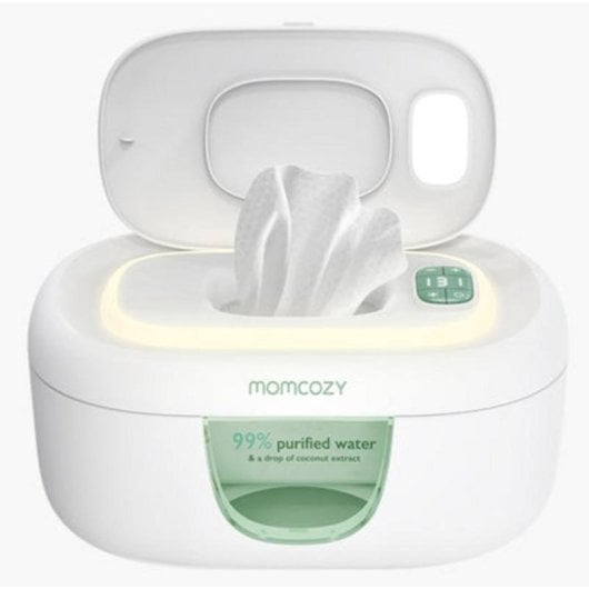 Calentador de toallitas para bebé Momcozy con luz nocturna