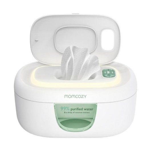 Calentador de toallitas para bebé Momcozy con luz nocturna