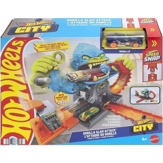Set de pistas y vehículo MATTEL Hot Wheels City Ataque del Gorila Feroz multicolor