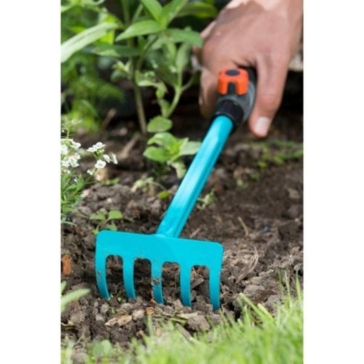 Rastrillo Manual Gardena Combisystem 5 Púas de Acero 85 mm