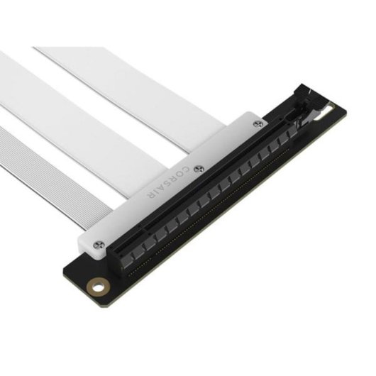 Cabo elevador Corsair Premium PCIe 5.0 x16 branco 17,5 cm