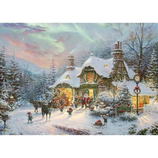 Puzzle Schmidt Spiele Thomas Kinkade La Noche de Santa Antes de Navidad 1000 Piezas