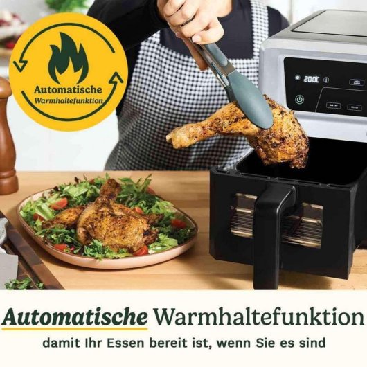 Friggitrice ad Aria Cuisinart AFD10XSSE 10,4L 2400W Doppia con Timer