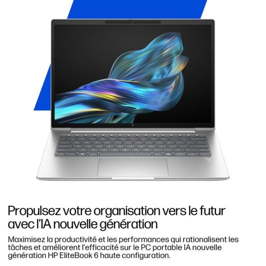Ordinateur portable HP EliteBook 6 G1a 14" AMD Ryzen AI 5 340 32 Go Radeon 840M Windows 11 Pro 512 Go SSD écran antireflet