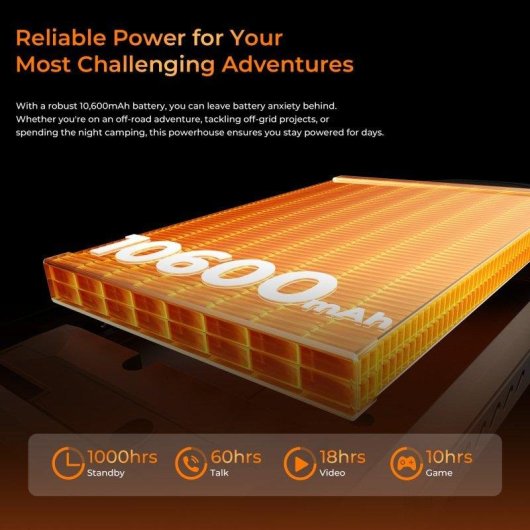 Oukitel G6 4G 8GB 6.52" 256GB Arancione Batteria 10600mAh