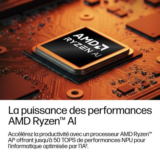 Ordinateur portable HP EliteBook 6 G2a 14" AMD Ryzen AI 5 16Go Radeon 840M SSD 512Go Windows 11 Pro clavier rétroéclairé