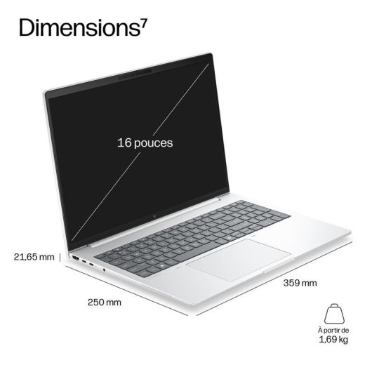 Portátil HP EliteBook 8 G2i 16" Intel Core Ultra 5 325 16 GB Windows 11 Pro 512 GB SSD Intel Gráficos lector de huellas