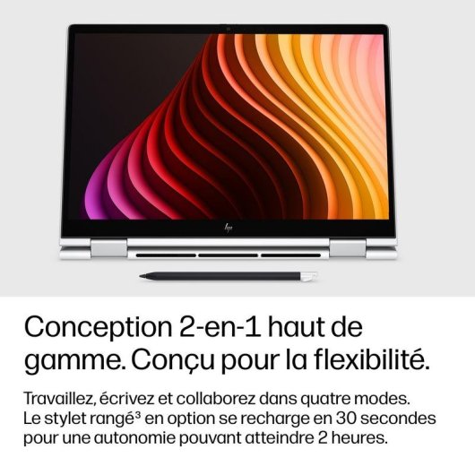 HP EliteBook 8 Flip G2i 13,3" Ordinateur portable Intel Core Ultra 5 325 16 Go 512 Go SSD Graphiques Intel Pro Windows 11, écran tactile