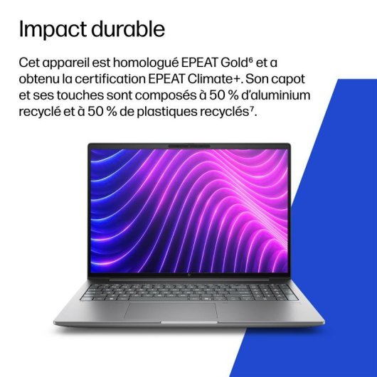 Ordinateur portable HP ZBook X 16" Intel Core Ultra 7 356H 48 Go 1 To SSD Windows 11 Pro RTX PRO 2000 Écran IPS