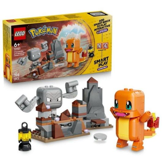 LEGO Pokémon Smart Play 72157 Batalla En La Cueva De Salamèche Y Racaillou 198 pièces