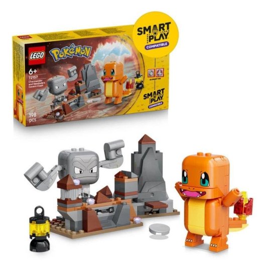 LEGO Pokémon Smart Play 72157 Batalla En La Cueva De Salamèche Y Racaillou 198 pièces